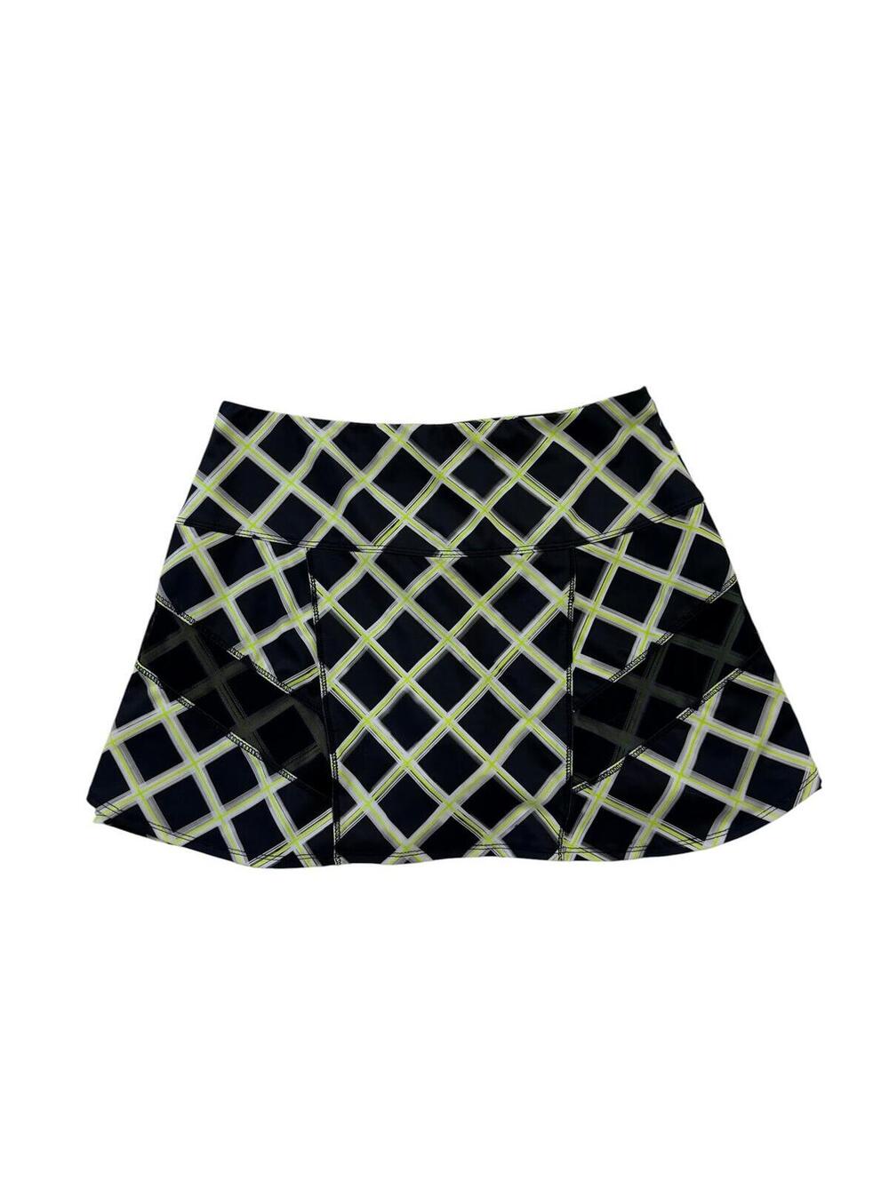 Lucky in Love Neon Black Tennis Pickleball Skirt Size S